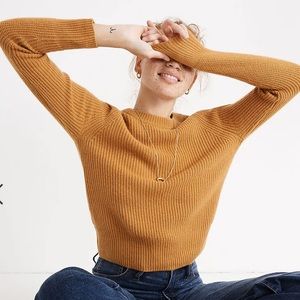 NWT Madewell cashmere windham pullover sweater in gold